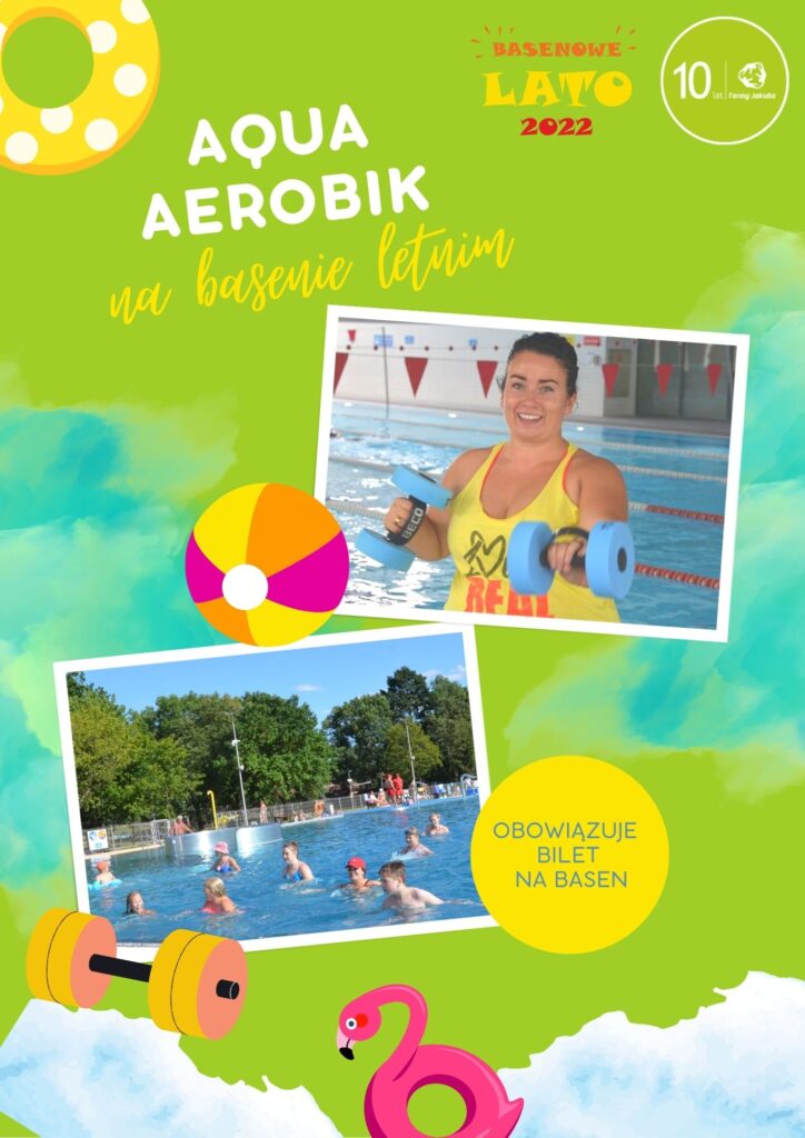plakat Aqua Aerobiku na basenie letnim 2022